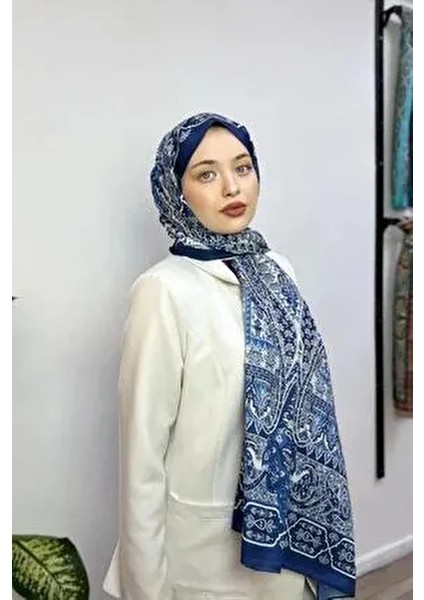 Retro Desenli Pamuk Soft Şal PS81