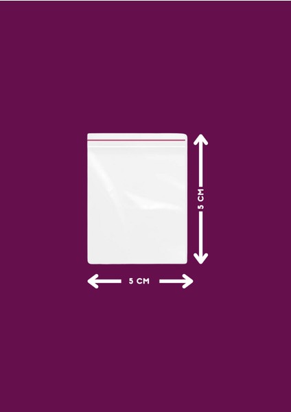 Posetciniz Kilitli Şeffaf Poşet 5x5 cm 200 Adet Saklama Poşeti