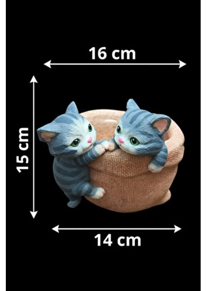 Sevimli Kedi Figürlü Saksı (Çiçekler Dahil Değildir) fırsatları