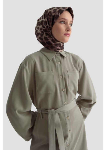 Kemerli Lyocell Takım 25KD1104 Vizon