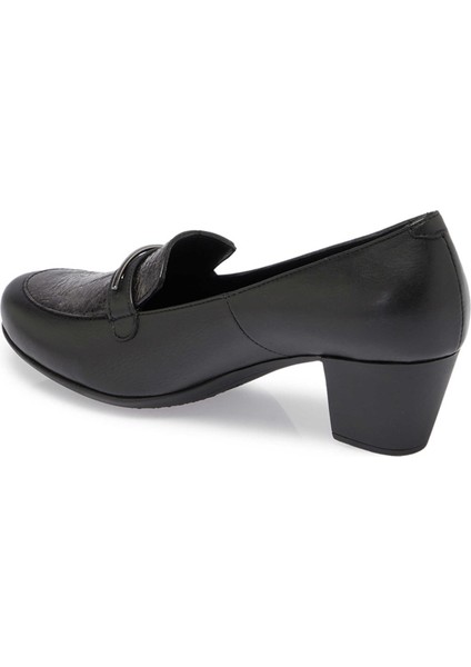 Siyah Hakiki Deri Kadın Topuklu Ayakkabı - K24S1AY67530-A23 fiyatları