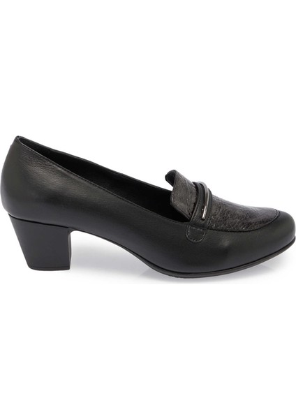 Siyah Hakiki Deri Kadın Topuklu Ayakkabı - K24S1AY67530-A23 modelleri