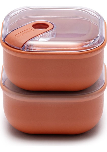 Pull Box Kare Saklama Kabı 425ML 2'li Set