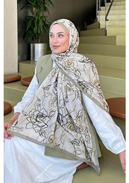 Çiçek Desen Soft Şal Mint Yeşili modelleri