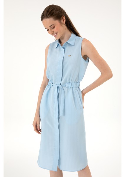 Kadın Açık Mavi Elbise (Dokuma) 50306605-VR003 fiyatları
