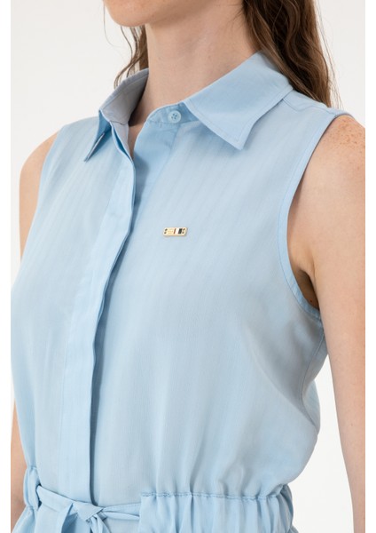 Kadın Açık Mavi Elbise (Dokuma) 50306605-VR003