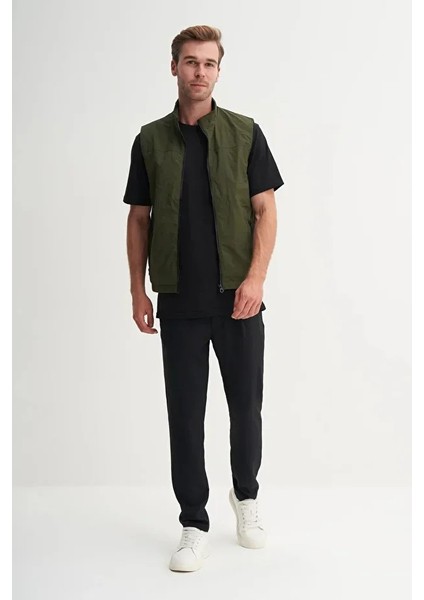 Regular Fit Baharlık Crinkle Kumaş YELEK-13285