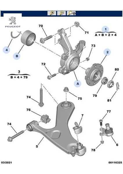 Aks Taşiyici + Ön Porya + Ön Rulman Set 2008 Yeni Kasa
