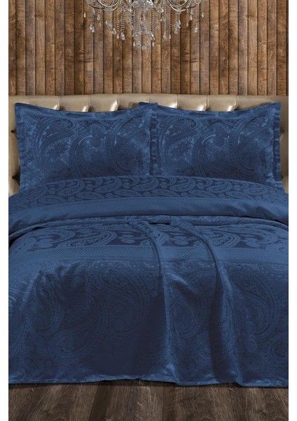 Arlina Şönil Çift Kişilik Yatak Örtüsü 240X260 cm Lacivert