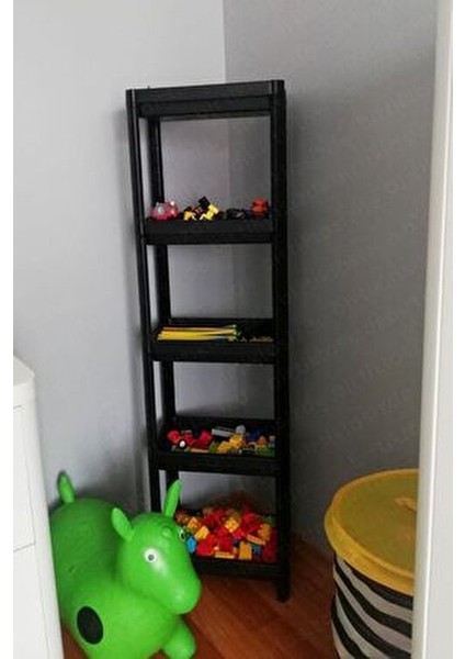 Banyo Raf 4 Katlı Vesken Banyo Düzenleyici Şampuanlık Banyo Rafı Mutfak Rafı Siyah fırsatları