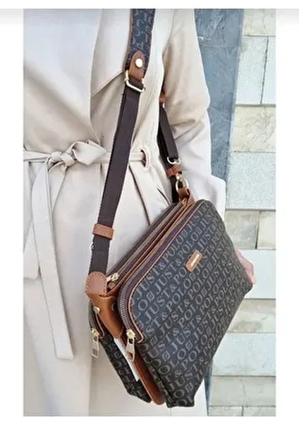 Justpolo Kadın 5 Bölmeli Omuz ve Çapraz Çantası