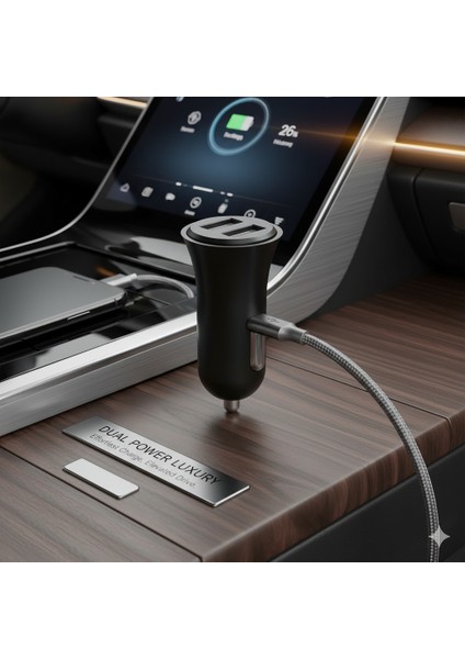 Güçlü & Hızlı Çift USB Araç Şarjı | 12W 3.0A | Tüm Cihazlarla Uyumlu