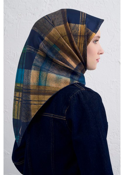 Geometrik Desenli Saf Ipek Twill Eşarp 9424D 04 modelleri