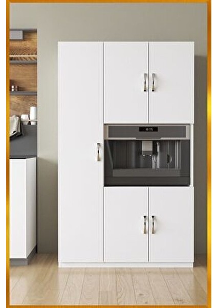 AE-3030 Duygu 5 Kapaklı Beyaz Çok Amaçlı Mutfak & Banyo Dolabı, Kiler