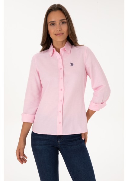 Kadın Pembe Gömlek Basic 50316711-VR041