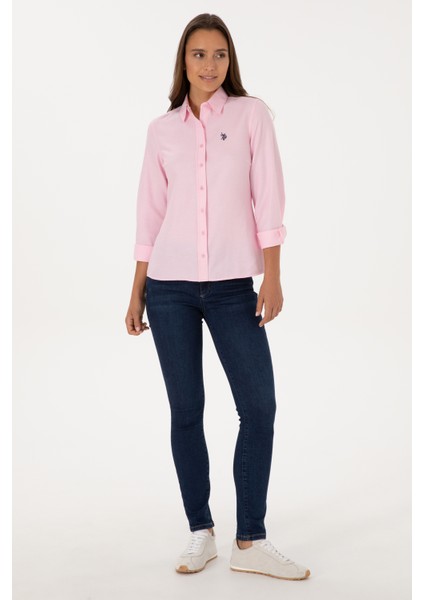 Kadın Pembe Gömlek Basic 50316711-VR041 fırsatları