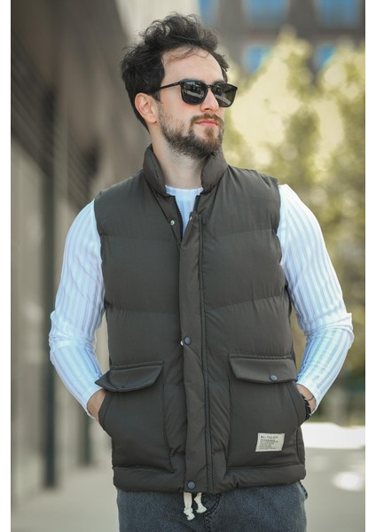 Octave Suya Dayanıklı Kapaklı Cepli Etiket Detaylı Dik Yaka Erkek Şişme Yelek fırsatları