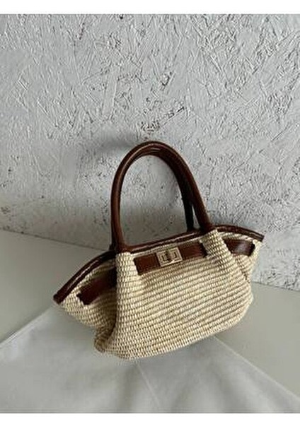 Kadın Mini Hasır Çanta Kemer Detaylı Ergonomik Tasarım Yaz Koleksiyonu modelleri