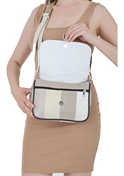 Orta Boy Kadın Deri Omuz ve Postacı Çanta / Günlük Deri Çanta