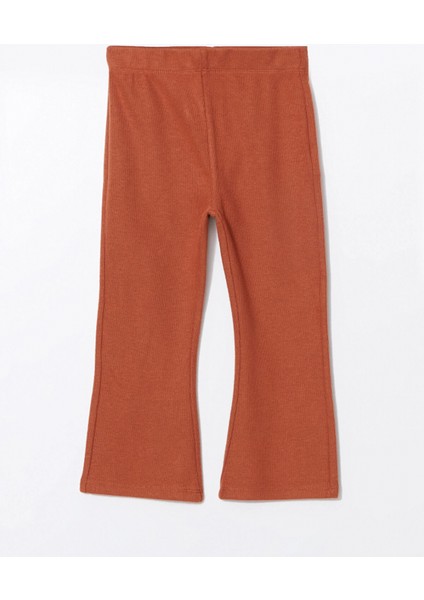 Lcw Kids Kahverengi Beli Lastikli Basic Kız Bebek Tayt Pantolon