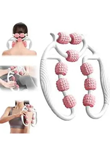 Kas Gevşetici Masaj Aleti Lenf Selülit 9 Tekerlekli Esnek Ayarlanabilir Bacak Kol Boyun