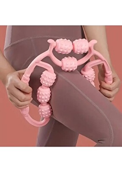 Kas Gevşetici Masaj Aleti Lenf Selülit 9 Tekerlekli Esnek Ayarlanabilir Bacak Kol Boyun