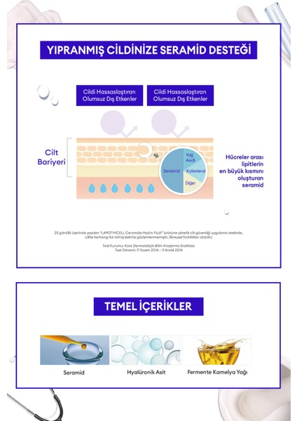 Seramid İçerikli, Nemlendirici Tonik & Losyon & Esans LAPOTHICELL Ceramide Hydra Fluid modelleri
