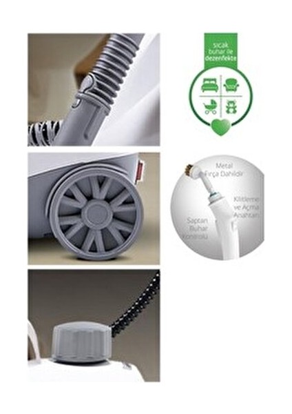 KSC-4217 Çok Fonksiyonlu Buharlı Temizleyici - 12 Parça Aksesuarlı Buharlı Temizlik Makinesi fırsatları