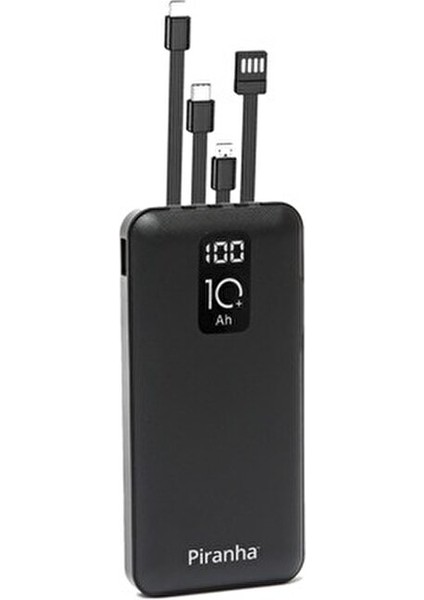 9030 LCD Göstergeli 10.000MAH Powerbank Hızlı Şarj / Type-C-Usb-Ios Lightning-Micro USB Çoklu Kablo fırsatları