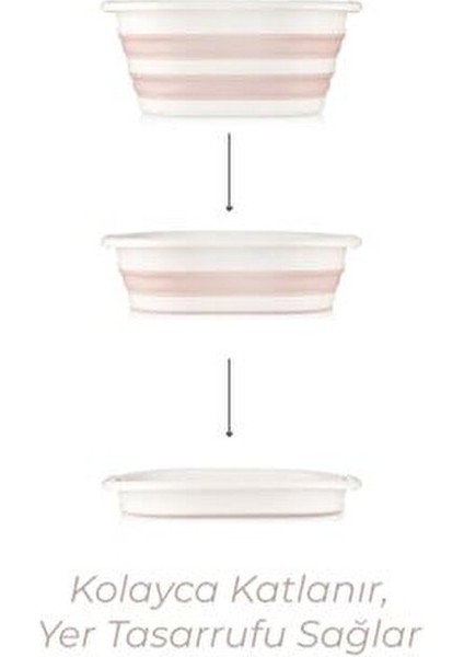25 Litre Pembe Katlanır Çamaşır Sepeti Plastik Malzeme modelleri