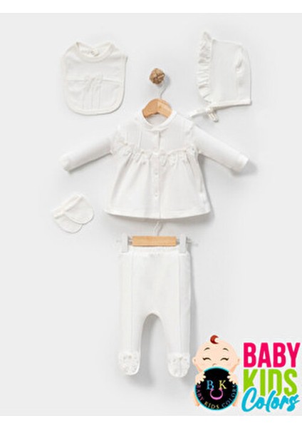 Kutulu - Kız Yenidoğan Kıyafetleri 10'lu Hastane Çıkış Setleri Incili %100 Pamuk indirimleri