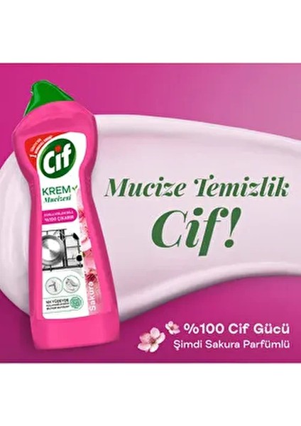 Ultra Sprey Sakura Parfümlü 1025 ml X1 + Cif Krem Sakura Parfümlü 750 ml X1 + Cif Gpc Sakura X1 indirimleri