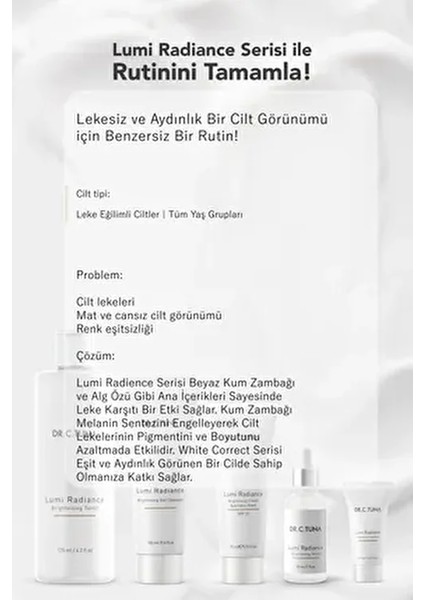 Dr. C. Tuna Lumı Cılt Aydınlatıcı Serum 30ML modelleri