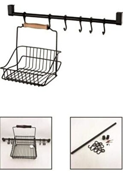 Retro Mutfak Seti Askılı ve Sepetli Askı ve Kanca fiyatları