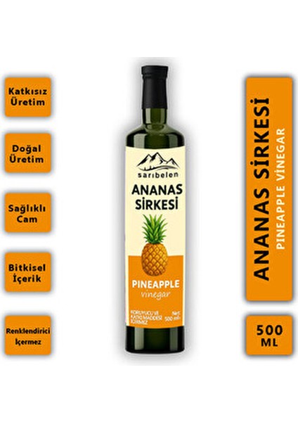 Ananas Sirkesi 500 ml Doğal ve Katkısız - Yağ Yakımını Destekler - Fermente Meyve Sirkesi