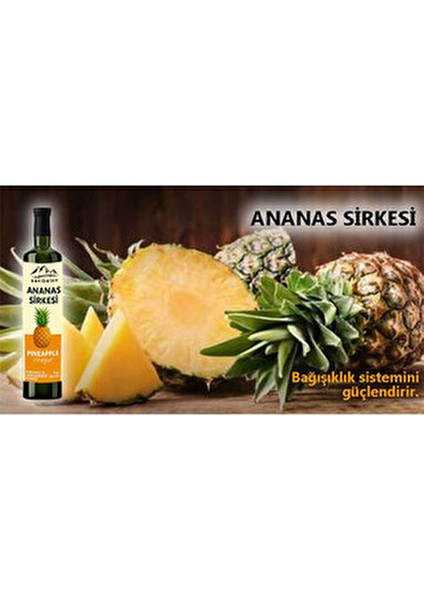 Ananas Sirkesi 500 ml Doğal ve Katkısız - Yağ Yakımını Destekler - Fermente Meyve Sirkesi