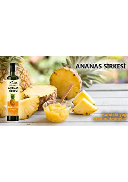 Ananas Sirkesi 500 ml Doğal ve Katkısız - Yağ Yakımını Destekler - Fermente Meyve Sirkesi