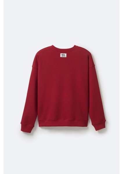Kadın Red Oversize Sweatshirt L fiyatları