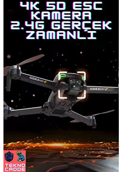 GD83 15DK Uçuş 150M Mesafe 4K Hd Rgb Katlanır Drone modelleri