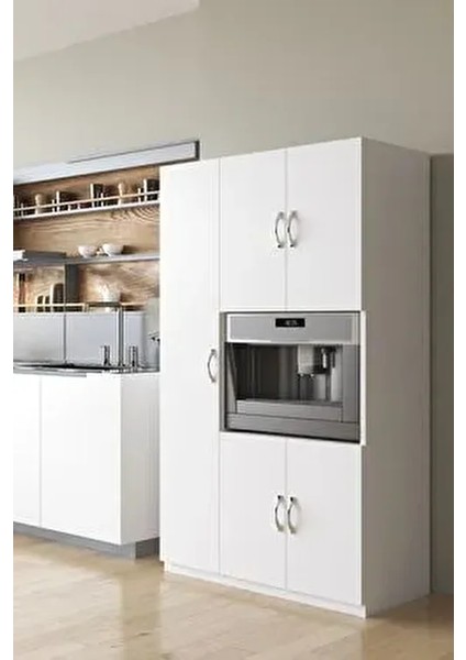 AE-3030 Duygu 5 Kapaklı Beyaz Çok Amaçlı Mutfak, Banyo,kiler,balkon Dolabı