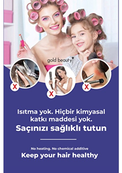 6lı Büyük Boy Bigudi Cırtlı - Yapışkanlı Saç Bigudisi modelleri