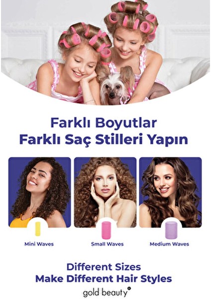 6lı Büyük Boy Bigudi Cırtlı - Yapışkanlı Saç Bigudisi indirimleri