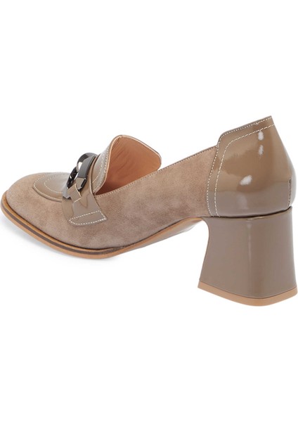 Vizon Hakiki Süet Deri Kadın Topuklu Ayakkabı - K24S1AY67516-A02 fiyatları