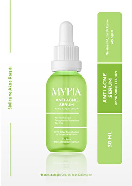 Sivilce ve Akne Karşıtı, Siyah Nokta Gözenek Sıkılaştırıcı Cilt Serumu (Çay Ağacı ve Itır) 30ML