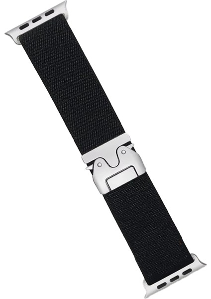 Apple Watch 42MM Forest Kumaş Kordon - Siyah Mrayd