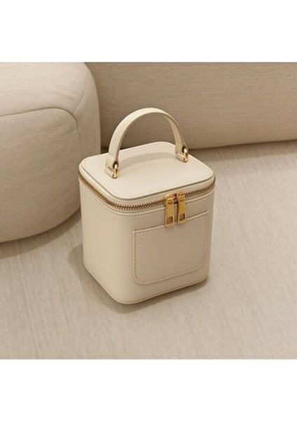 Bej Mini Kutu Çapraz Askılı Çanta Suni Deri Şık Tasarım Orta Boy fiyatları