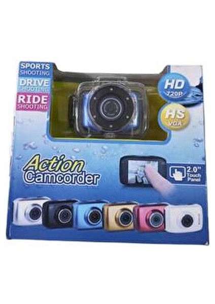 Aksiyon Kamera 720P Su Geçirmez Mavi HD Çekim Özelliği ile Kablosuz Bağlantı Seçenekleri