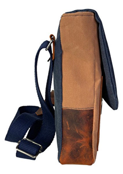 Halwara Mumlu Kanvas & Hakiki Deri Postacı Çantası (Messenger Bag) 22X31 cm / 13 Inç fırsatları