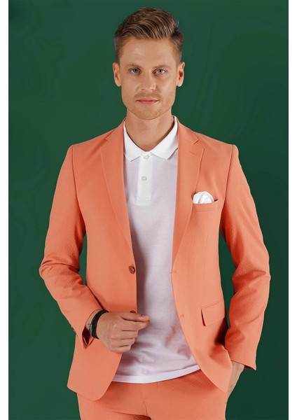 C 647 Slim Fit Mercan Spor Ceket fırsatları