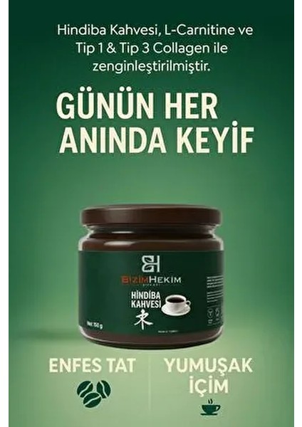 Hindiba Kahvesi Detox Karışımı | L-Carnitinli, Tip1 & Tip3 Kollajen Içerikli Özel Formül - 150 gr
